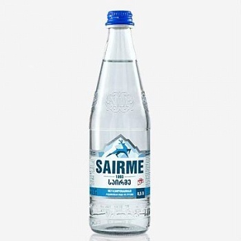 Вода "Саирме" (Sairme) 0,5л, без газа, стекло (12 шт/уп)