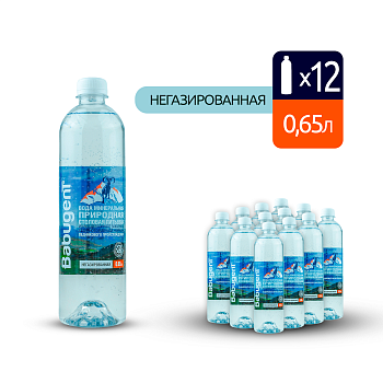 Вода "Бабугент" (BabugenT) 0.65л без/газ пэт (12 шт/уп)