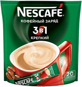 Кофе Нескафе Крепкий 3 в 1 (20 шт/уп)