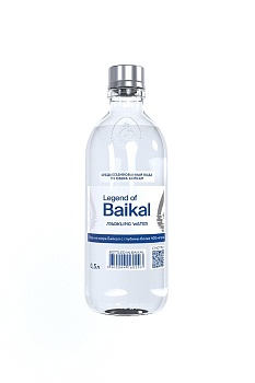 Вода "Легенда Байкала" (Legend of Baikal) 0,5л, газ, стекло (9 шт/уп)