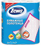 Полотенце бумажные  Zewa  белые, 2-х слойная ( 2 шт/уп)