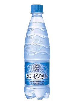 Вода "BonAqua" (БонАква) 0,5л, газ, пэт (24 шт/уп)