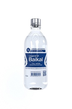 Вода "Легенда Байкала" (Legend of Baikal) 0,5л, без газа, стекло (9 шт/уп)