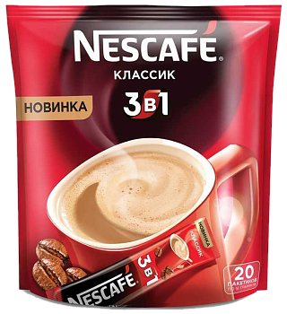 Кофе Нескафе Классик 3 в 1 (20 шт/уп)