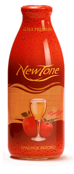 Сок "NewTone" (НьюТон) Красное яблоко, 0,75л, стекло (6 шт/уп)