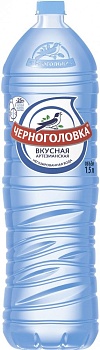 Вода "Черноголовская" 1,5л, без газа, пэт (6 шт/уп)