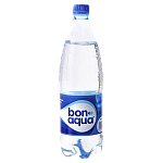 Вода "BonAqua" (БонАква) 1л, газ, пэт (12 шт/уп)